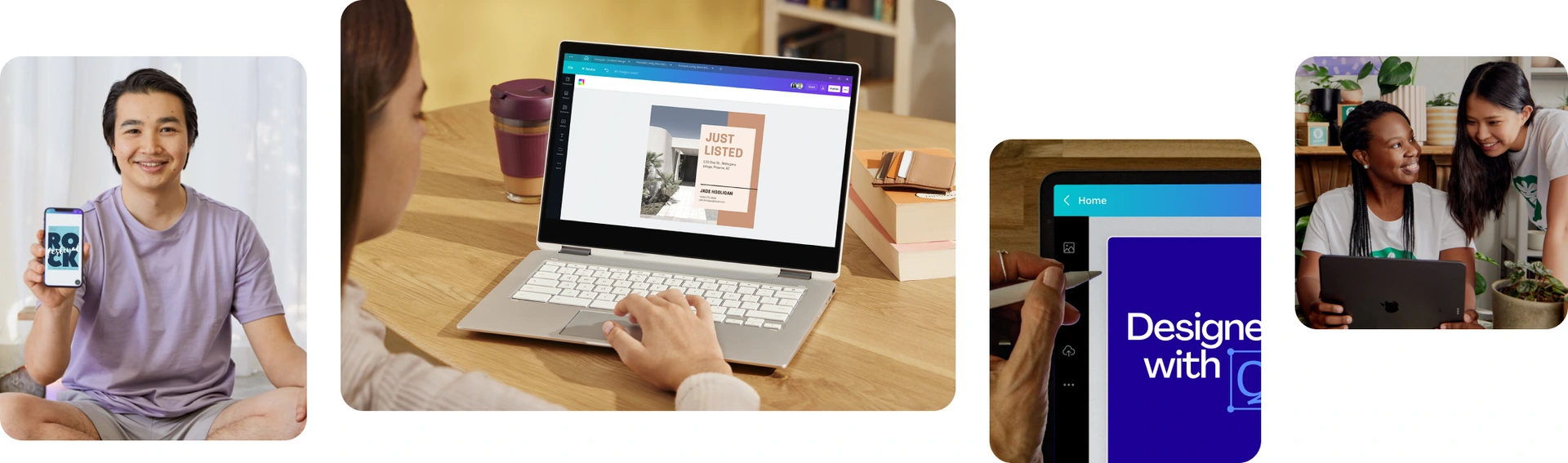 Canva 공식 다운로드 페이지 · Windows 앱 화면 예시