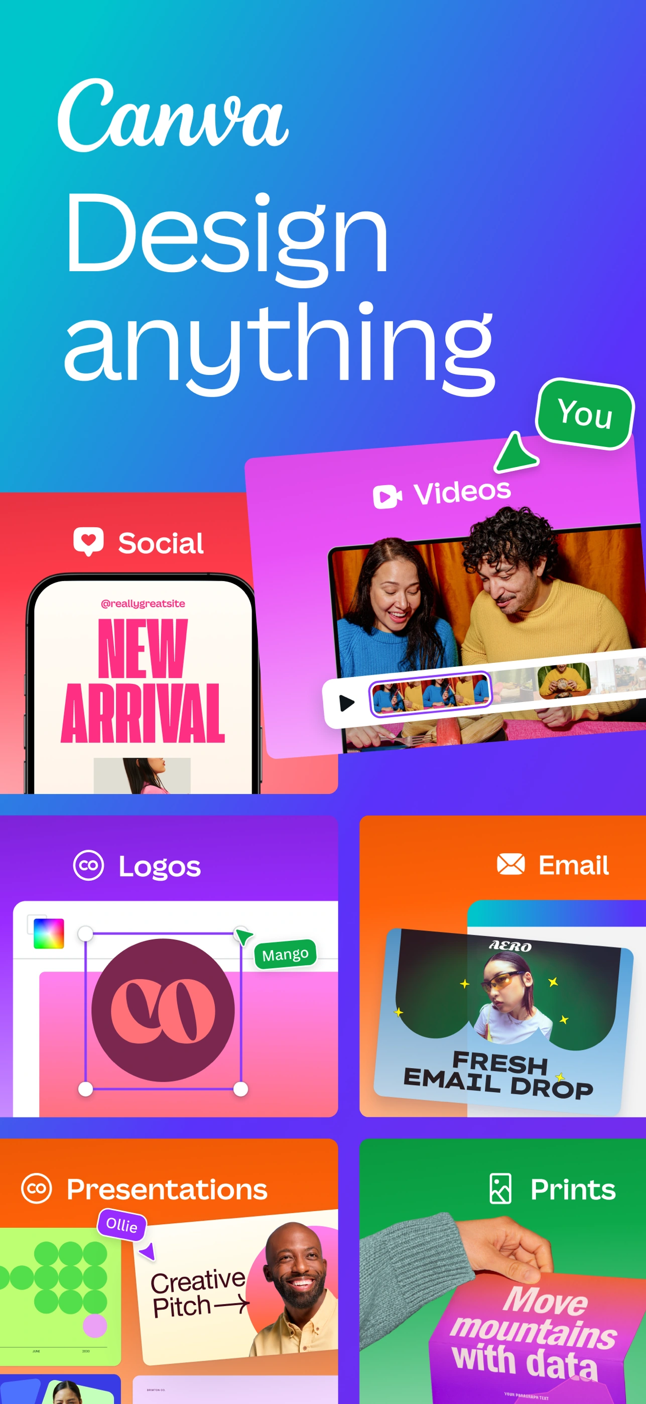 Canva 제공 · App Store의 iPhone 앱 화면 예시