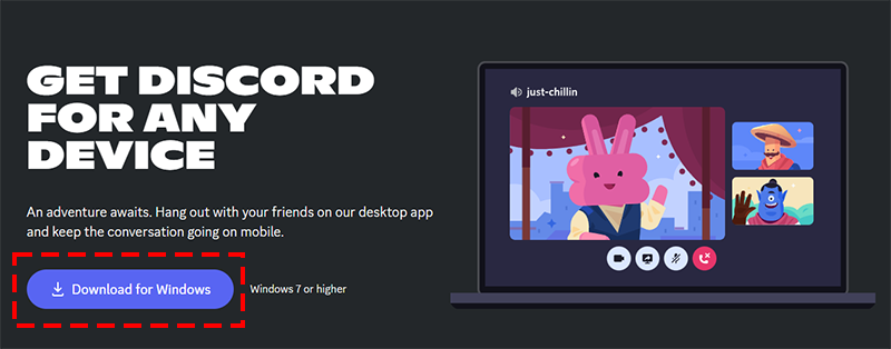 Discord 공식 설치 문서 · Windows 다운로드 버튼